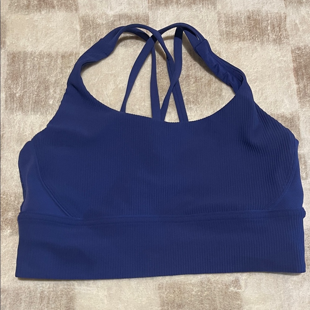 lululemon athletica Ribbed Strappy Sports Bralette - Navy Blue